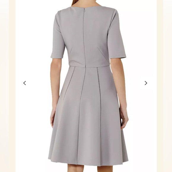 Reiss Tianna A-Line Dress With Trim Detail in Chromatic Blue - Picture 2 of 5